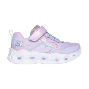 TENIS SKECHERS S-LIGHTS HEART RETRO INFANTIL COLOR LILA ROSA