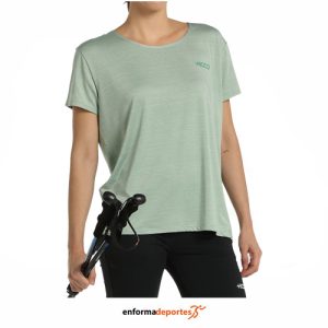CAMISETA MUJER +8000 ACACIA | VERDE TEJ.BICOLOR