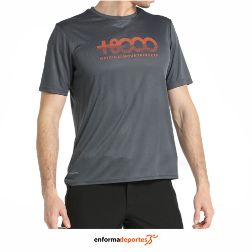 CAMISETA HOMBRE +8000 BLANC | ANTRACITA