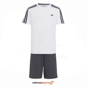 Conjunto junior Adidas Train Essentials | WHITE/BLACK