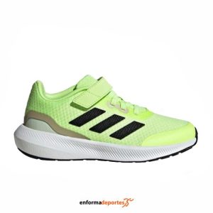 ZAPATILLA JUNIOR ADIDAS RUNFALCON 3.0 EL K | GRESPA/CBLACK/PUTGRE