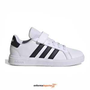 ZAPATILLA JUNIOR ADIDAS GRAND COURT 2.0 EL K | FTWWHT/CBLACK/FTWWHT
