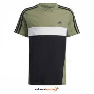 CAMISETA JUNIOR ADIDAS 3S TIB | TENGRN/BLACK/WHITE