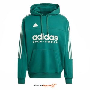 Sudadera hombre Adidas Tiro Fleece Hoodie | CGREEN/ALUMI