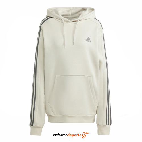 Sudadera hombre Adidas 3 Stripes Fleece Hoodie | ALUMIN - Imagen 2