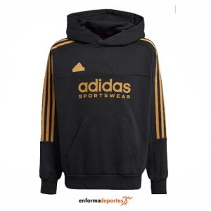 SUDADERA ADIDAS J NP HOODIE | BLACK/STTAN/TMVIRE
