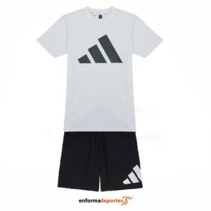 CONJUNTO JUNIOR ADIDAS BL T-SET FT | WHITE/BLACK