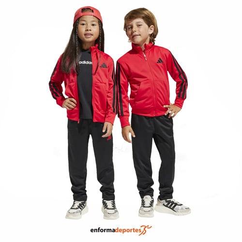 Chandal junior Adidas Lk 3s 205 | PURRUB/BLACK - Imagen 3