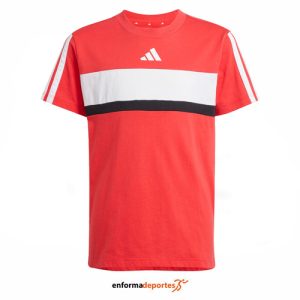 CAMISETA JUNIOR ADIDAS 3S TIB T | PURRUB/WHITE