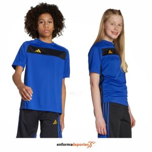 Camiseta junior Adidas Tiro Es Jsy | SELUBL/BLACK/CREYEL