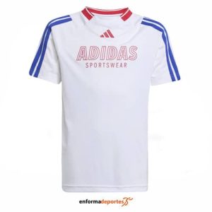 Camiseta junior Adidas Hot | WHITE/SELUBL/PURRUB