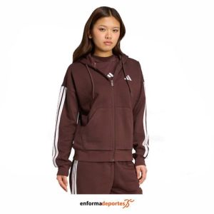 Chaqueta mujer Adidas 3S Fl Fz Hd | SHABRN/WHITE