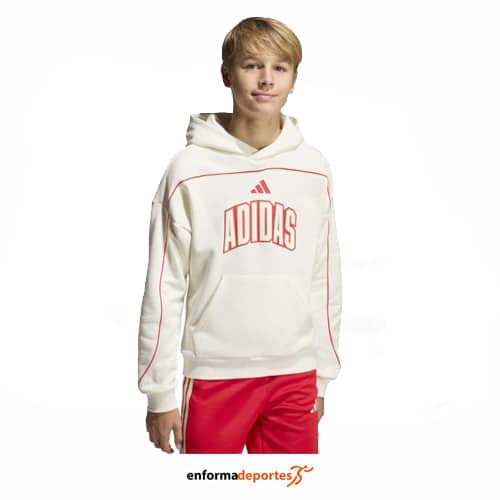 Sudadera Junior Adidas Stadium Letter HD | OWHITE/PURRUB - Imagen 3