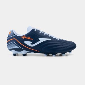 Zapatillas Futbol Aguila 2603 FG Azul Marino Naranja