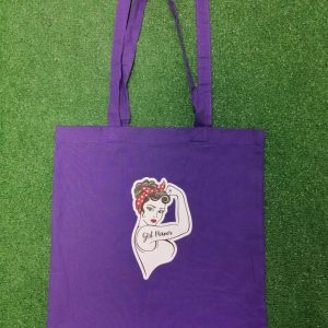 BOLSA TELA (TOTE BAG) GIRL POWER. MORADA