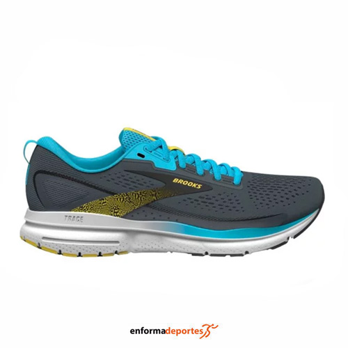ZAPATILLA HOMBRE BROOKS TRACE 3 | FORGED IRON/BLUE/YELLOW