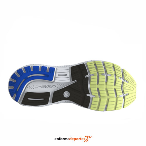 ZAPATILLA HOMBRE BROOKS GHOST 16 | BLACK/COBALT/NEO YELLOW - Imagen 3