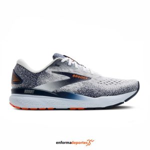 ZAPATILLA HOMBRE BROOKS GHOST 16 | WHITE/PEACOAT/ORANGE