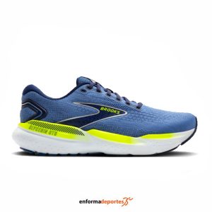 ZAPATILLA HOMBRE BROOKS GLYCERIN GTS 21 | BLUE/PEACOAT/LEMON