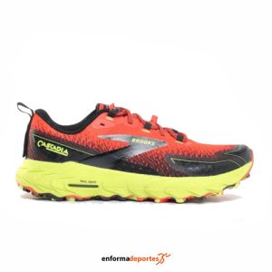 ZAPATILLA HOMBRE BROOKS CASCADIA 18 | CHERRY TOMATO/LIME/BLACK