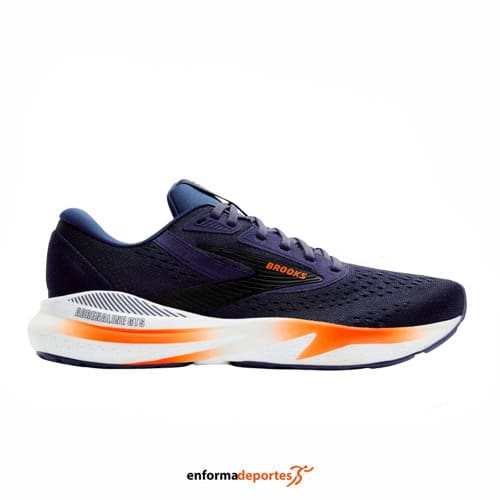 Zapatilla hombre Brooks Adrenaline Gts 24 | PEACOAT/ORANGE/WHITE - Imagen 2