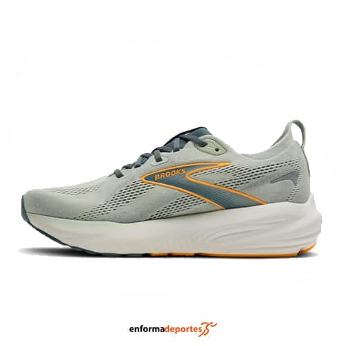 Zapatilla hombre Brooks Glycerin 22 | SMOKE/STORMY/ORANGE - Imagen 3