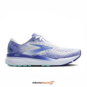 Zapatilla mujer Brooks Ghost 16 | WHITE/AMPARO BLUE/LIMPET
