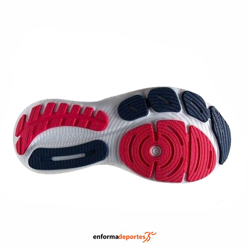 ZAPATILLA MUJER BROOKS GLYCERIN 21 | RASPBERRY/ESTATE BLUE - Imagen 4