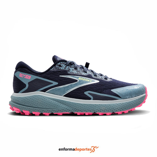 Zapatilla mujer Brooks Divide 5 | PEACOAT/BLACK/PINK - Imagen 2