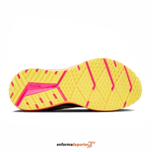 ZAPATILLA MUJER BROOKS REVEL 7 | BLACK/PINK/LEMON TONIC - Imagen 4
