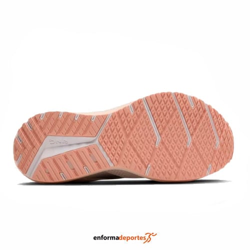 ZAPATILLA MUJER BROOKS REVEL 7 | OYSTER/WHITE/TROPICAL PEA - Imagen 4