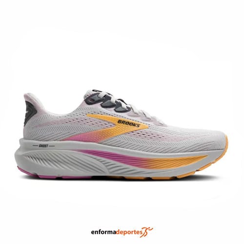 Zapatilla mujer Brooks Ghost 17 | OYSTER/APRICOT/PINK