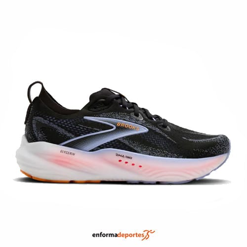 Zapatilla mujer Brooks Glycerin 22 | BLACK/BLUE HERON/ORANGE