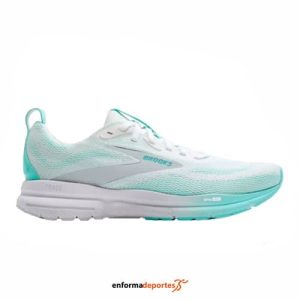 ZAPATILLA MUJER BROOKS TRACE 4 | BRIGHT WHITE/LIMPET/BLACK