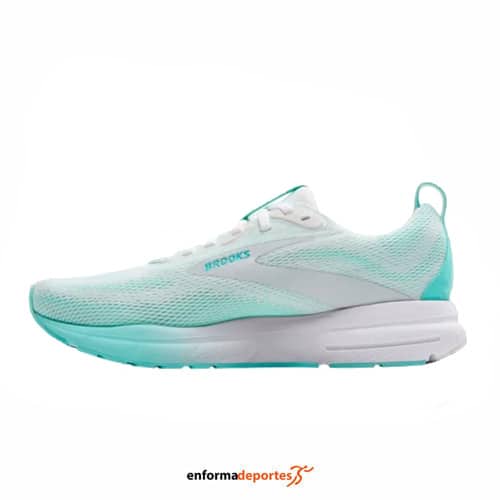 ZAPATILLA MUJER BROOKS TRACE 4 | BRIGHT WHITE/LIMPET/BLACK - Imagen 3