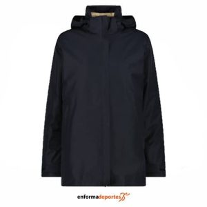 Chaqueta Mujer Campagnolo Long Zip Hood Detachable Inn | NERO