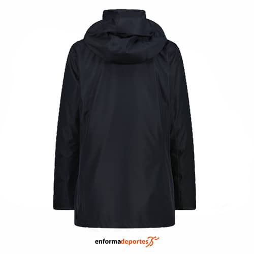 Chaqueta Mujer Campagnolo Long Zip Hood Detachable Inn | NERO - Imagen 3