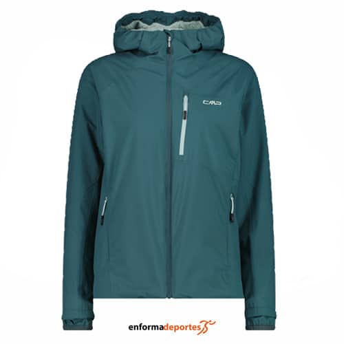 Chaqueta mujer Campagnolo Fix Hood | TREK GREEN - Imagen 2