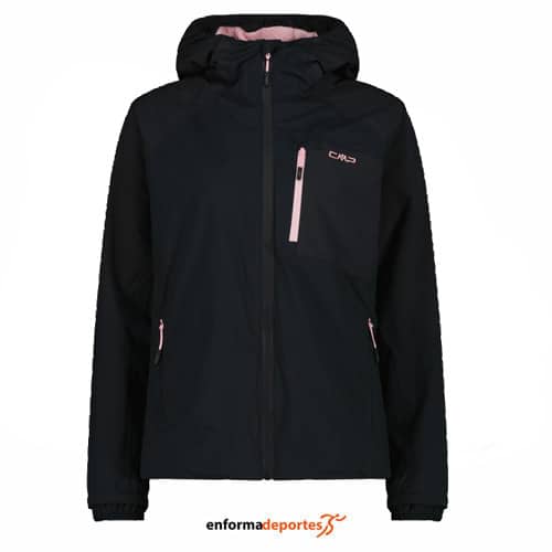 Chaqueta mujer Campagnolo Fix Hood | NERO-ANTRACITE