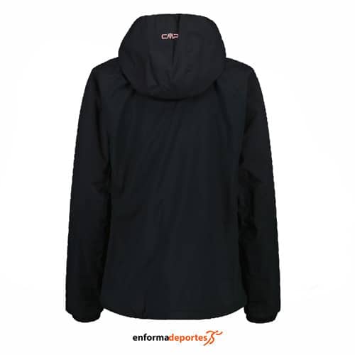 Chaqueta mujer Campagnolo Fix Hood | NERO-ANTRACITE - Imagen 3
