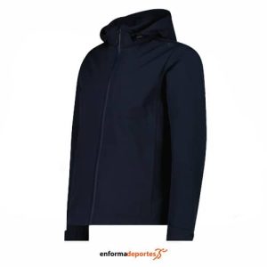 Softshell Hombre Campagnolo Zip Hood | BLACK BLUE