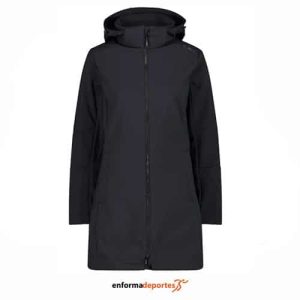 CHAQUETA MUJER CAMPAGNOLO COAT ZIP HOOD | NERO