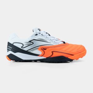 Zapatillas Futbol Cancha 2608 TF Blanco Naranja