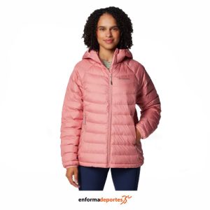 PLUMAS MUJER COLUMBIA POWDER LITE II HOODED JACKET | PINK AGAVE