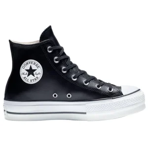 CONVERSE ALL STAR PARA DAMA DE PLATAFORMA NEGRO PIEL