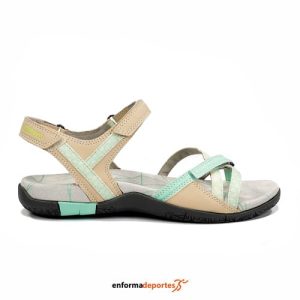 Sandalias mujer Chiruca Valencia 04 | BEIGE/ VERDE
