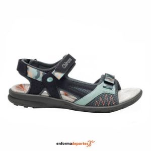SANDALIAS MUJER CHIRUCA CADAQUES 03 | AZUL / CORAL