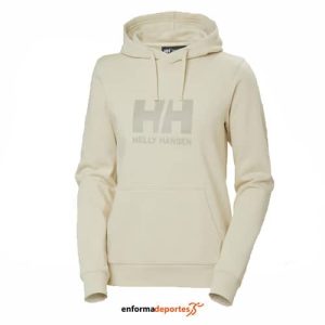Sudadera mujer Helly Hansen Logo Hoodie | CREAM