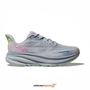 ZAPATILLA MUJER HOKA CLIFTON 9 | GULL/SEA ICE