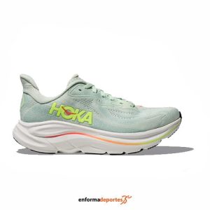 Zapatilla mujer Hoka Clifton 10 | SEA GLASS/NEON